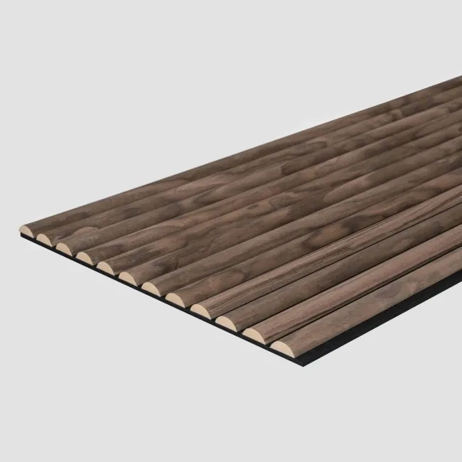 Trepanel Design® Autumn Brown Curve Acoustic Wood Wall Panels