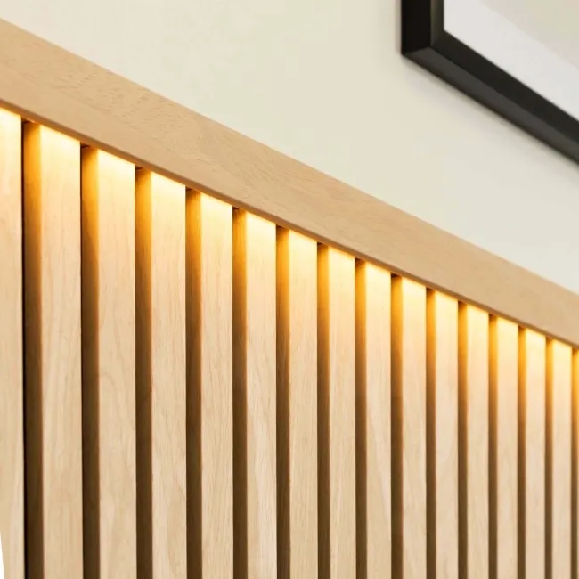 Trepanel® Oak Wood Acoustic Panel Top Trim with Lighting Option