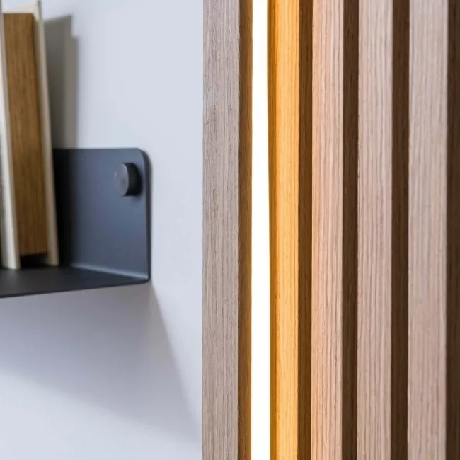 Trepanel® Smoked Oak Wood Acoustic Panel Top Trim with Lighting Option