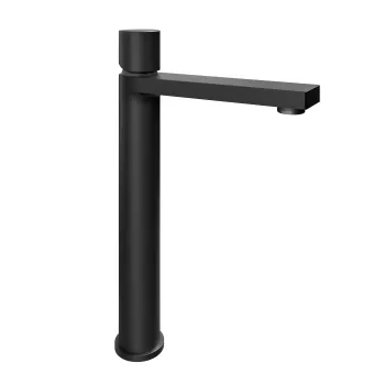 Dove Matt Black High Rise Basin Mixer Tap