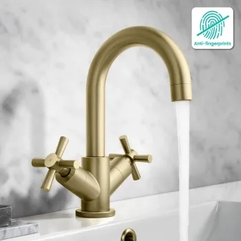 Exe Brushed Brass Basin Mixer Tap