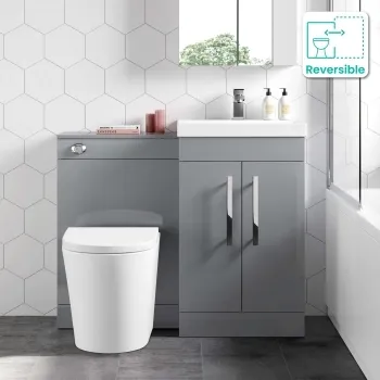 Avon Stone Grey Combination Vanity Basin and Boston Toilet 1000mm