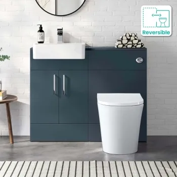 Harper Navy Blue Combination Vanity Basin & Tucson Toilet 1000mm