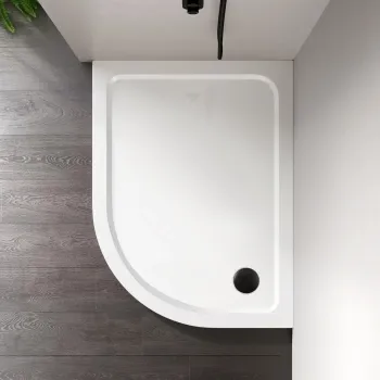 London Offset Quadrant Stone Shower Tray 1200x800mm - Right Handed