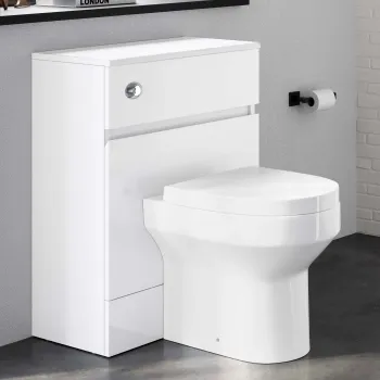 Foster Gloss White Back To Wall Unit and Denver Toilet