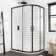 London Matt Black 6mm Offset Quadrant Shower Enclosure 1200x800mm