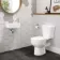 Georgia Cloakroom Wall Hung Basin and Toilet Set - Left Handed