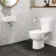 Georgia Cloakroom Wall Hung Basin and Toilet Set - Right Handed