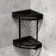 Ivy Matt Black Double Corner Shower Basket