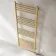 Barcelona Electric Brushed Brass Straight Heated Towel Rail 1600x600mm