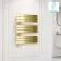 Seville Electric Brushed Brass Designer Flat Panel Heated Towel Rail 800x600mm