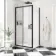 Hamburg Matt Black Easy Clean 8mm Sliding Shower Enclosure 1000x760mm - Easy Fix