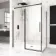 Stockholm Matt Black Easy Clean 8mm Frameless Sliding Shower Enclosure 1400x800mm