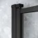 Dover 1700x750 Keyhole Shower Bath & 6mm Easy Clean Matt Black Framed Bath Screen