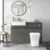 Foster Tungsten Grey Combination Vanity Basin and Houston Toilet 1200mm
