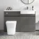 Foster Tungsten Grey Combination Vanity Basin and Houston Toilet 1200mm - Right Handed
