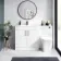 Mersey Gloss White Combination Vanity Basin and Houston Toilet 1300mm - Black Accents