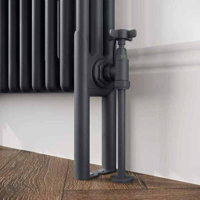 Athens Anthracite Triple Column Horizontal Traditional Radiator 600x785mm