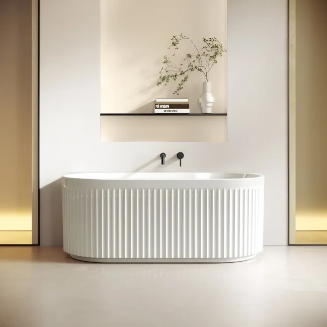 Finchley 1500mm Fluted Back To Wall Bath