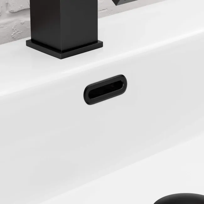 Matt Black Oval Basin Overflow Ring