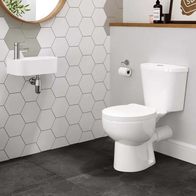 Georgia Cloakroom Wall Hung Basin and Toilet Set - Right Handed