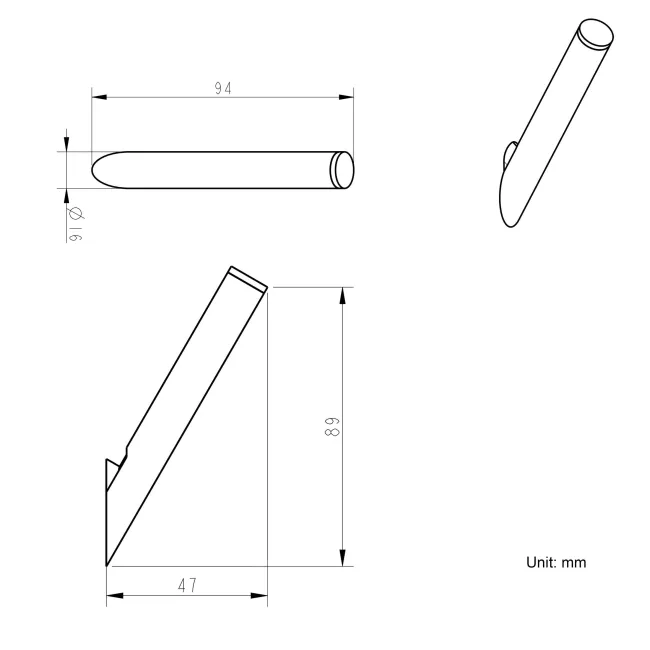 Freya Matt Black Robe Hook