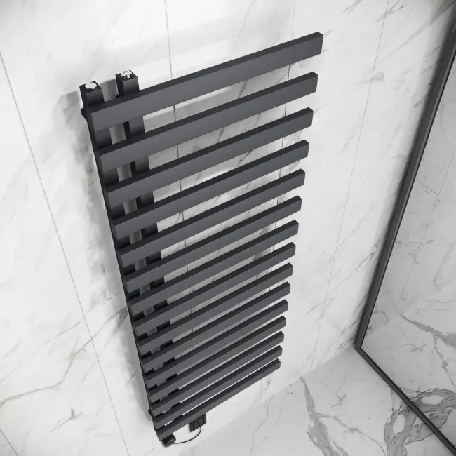 Palermo Electric Anthracite Designer Heated Towel Rail 1600x600mm