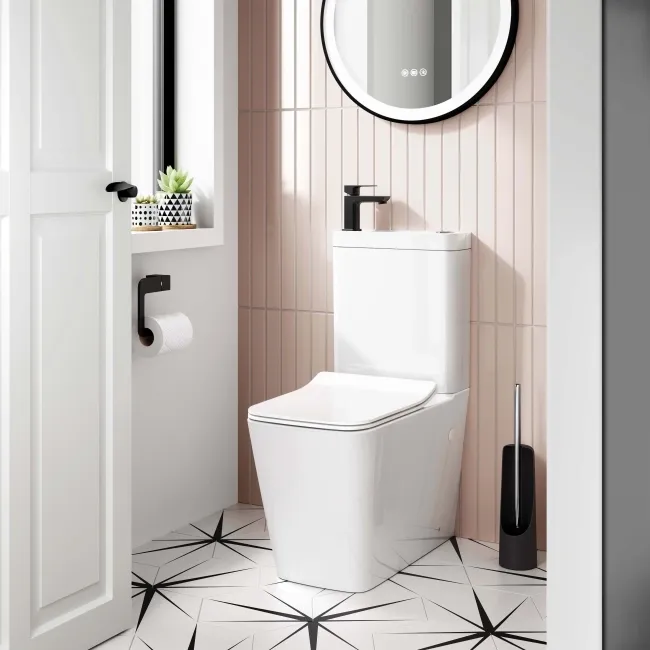 Nevada 2-In-1 Combined Wash Basin & Rimless Toilet With Premium Soft Close Slim Seat