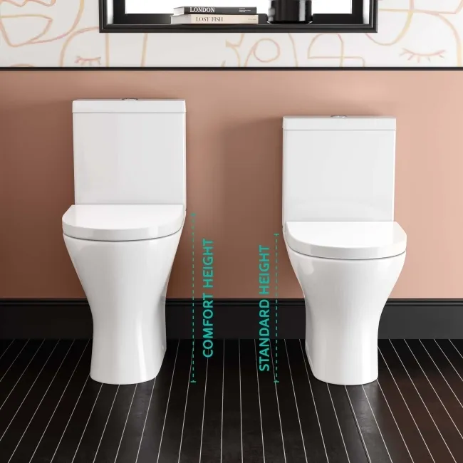 Orlando Rimless Comfort Height Close Coupled Toilet With Soft Close Seat