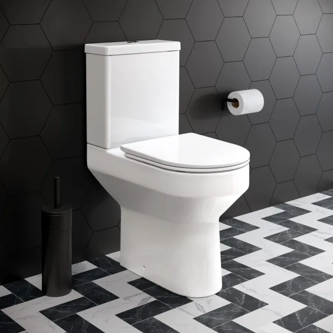 Lodi Rimless Comfort Height Close Coupled Toilet With Slim Soft Close Seat