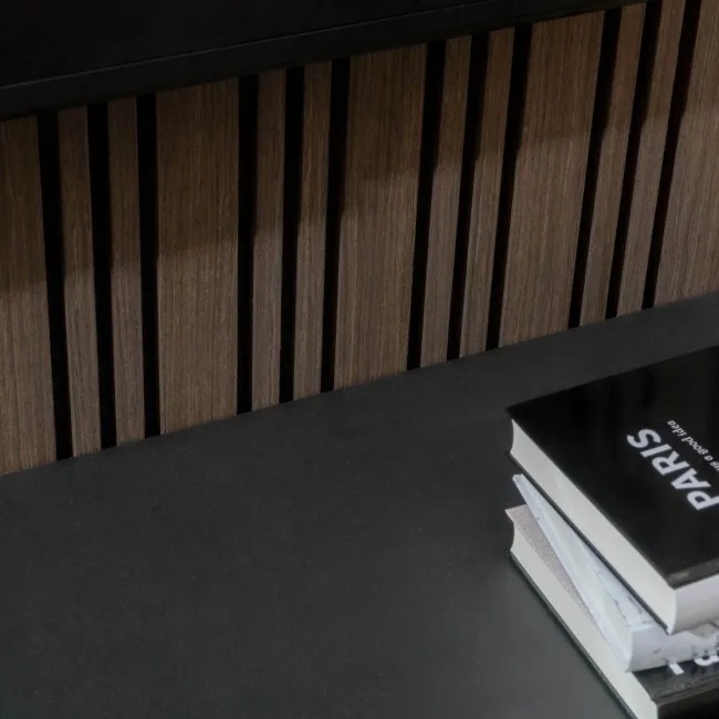 Trepanel Design® Walnut Brown Multi-Width Acoustic Wood Wall Panels