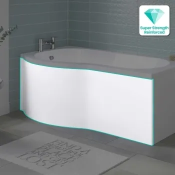 1600 Super Strength Reinforced Acrylic P Shaped Bath Front Panel