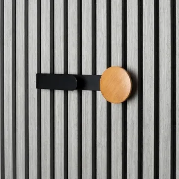 Trepanel Customise® Wooden Hanger Natural Horizontal Metal Hook