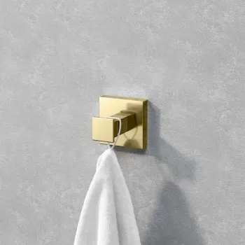 Isla Brushed Brass Square Robe Hook
