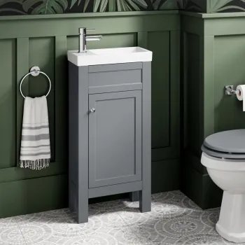 Bermuda Dove Grey Cloakroom Basin Vanity 400mm