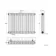 Athens Matt Black Triple Column Horizontal Traditional Radiator 600x785mm