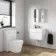 Trent Gloss White Wall Hung Basin Drawer Vanity 600mm