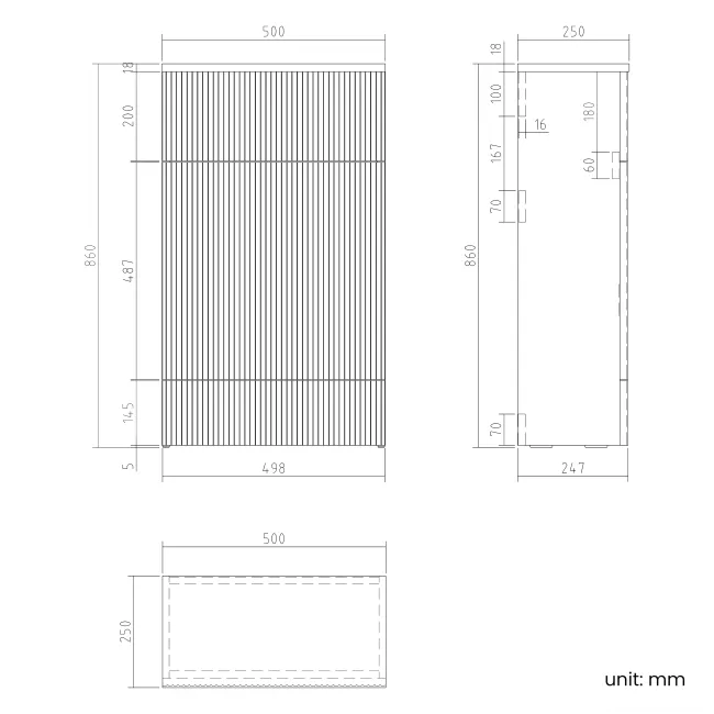 Havana Fluted Coastal White Basin Vanity and Back To Wall Toilet Unit 1000mm (Excludes Toilet) - Black Accents
