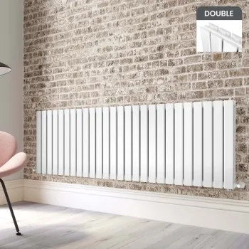 Faro White Double Flat Panel Horizontal Radiator 600x1820mm