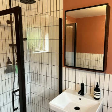 Mia Black Framed Mirror Cabinet 710x500mm