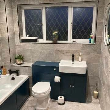 Monaco Inky Blue Back To Wall Toilet Unit 600mm