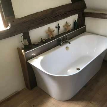Camden 1700mm Curved Back To Wall Bath