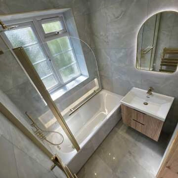 Cassie Brushed Brass Arched Backlit llluminated LED Mirror 700x500mm