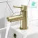 Wye Brushed Brass Cloakroom Basin Mixer Tap