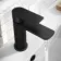 Lusk Matt Black Basin Mixer Tap