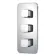 Galway Premium Chrome Square Thermostatic Shower Valve - 3 Outlets