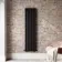 Faro Matt Black Double Flat Panel Vertical Radiator 1600x420mm