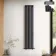 Marbella Matt Black Double Oval Panel Radiator 1800x360mm