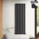 Marbella Matt Black Double Oval Panel Radiator 1800x600mm