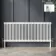 Athens White Double Column Horizontal Traditional Radiator 600x1415mm